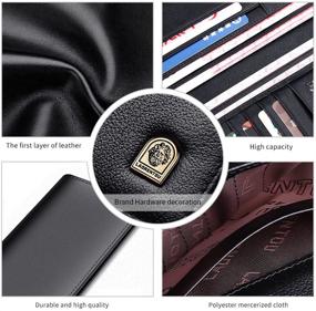 img 1 attached to Genuine Leather Wallet Holder by LAORENTOU: A Stylish and Durable Solution