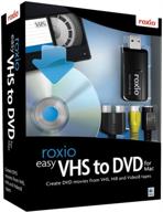 📼 roxio easy vhs to dvd for mac: convert vhs, hi8, and v8 videos to dvd or digital format [mac disc] logo