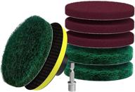 🧼 scrubit drill brush power scouring pads - ultimate tub and tile cleaning kit with drill attachment and 6 scrubber pads logo