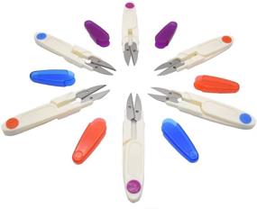 img 4 attached to 🔪 Random Color 6-Pack U Shape Yarn Scissors Thread Cutters for DIY Projects