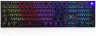 huo ji e-yooso z-88 retro mechanical gaming keyboard, rgb backlit, blue switch - tactile & clicky, typewriter style, water resistant, 104 keys anti-ghosting for mac pc, black logo