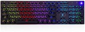 img 4 attached to HUO JI E-Yooso Z-88 Retro Mechanical Gaming Keyboard, RGB Backlit, Blue Switch - Tactile & Clicky, Typewriter Style, Water Resistant, 104 Keys Anti-Ghosting for Mac PC, Black