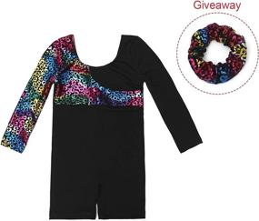 img 2 attached to Gymnastics Leotards Sparkle Leopard Biketard