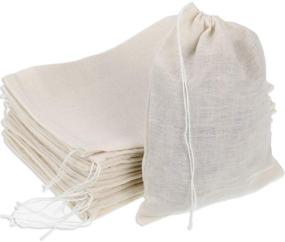 img 4 attached to 100-Piece Pangda Drawstring Bags: Muslin Bags for Party Favors & Home Supplies, 5x7 Inches - Premium Quality