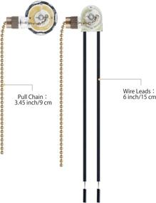 img 3 attached to 🔘 Bronze Ceiling Fan Light Pull Chain Switch - ON-OFF & 3 Speed Control - With 20inch Pull Chain Extension and Classic Beaded Ball Light Bulb - 2 Wire and 4 Wire Options - High-Quality Onite Product