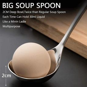 img 2 attached to 🔪 Ultimate Quality: Qualizon Stainless Steel Heavy Spoon - Perfect for Heavy-duty Cooking