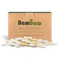 🎋 bamboo cotton swab, eco-friendly cotton buds, wooden cotton swabs, environmentally-friendly packaging, recyclable & biodegradable cotton buds, bambaw (pack of 400) logo