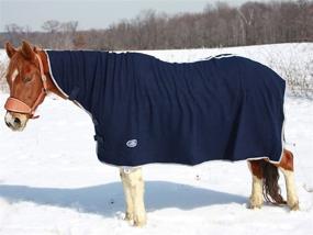 img 1 attached to 🐴 Derby Originals All Season Fleece Cooler for Horses - Sheet, Blanket Liner, and Neck Cover