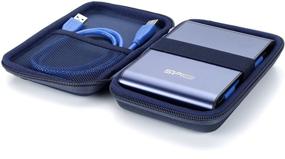 img 2 attached to Keep Your Portable Hard Drive Safe On the Go with Drive Logic DL-64 Portable EVA Carrying Case Pouch in Blue