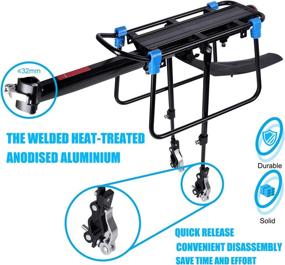 img 3 attached to 🚲 ICOCOPRO Universal Bike Cargo Rack: 110 LB Capacity Touring Carrier with Fender & Quick Release Adjustable Luggage Rack