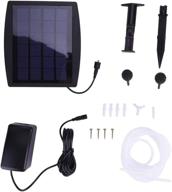 🐠 solar powered aquarium air pump: enhance oxygen levels with adjustable pond aerator and led for outdoor fish tank and pool logo