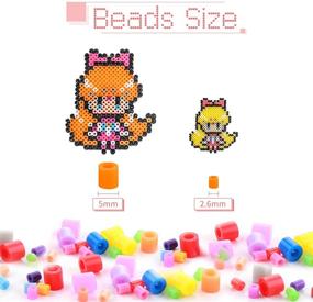 img 2 attached to 🧩 LIHAO 24000 x Fuse Beads Kit: 48 Colors, Mini 2.6mm, Iron-on Fused Beads - Perfect Supplies for Artists and Kid's Birthday Gift