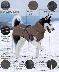 img 2 attached to 🐶 ASMPET Waterproof Dog Jacket - All Weather Coats for Dogs, Lightweight & Windproof Vest with Fleece Lining, Leash Hole Included - Winter Warm Clothes for Medium to Large Dogs, Size XS-XL