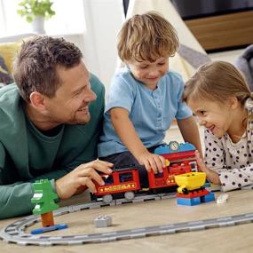 img 2 attached to LEGO DUPLO Steam Train 10874 Remote-Control Building Blocks Set 🚂 - Fun & Educational Birthday Gift for Toddlers - 59 Pieces