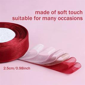 img 2 attached to 6 Rolls Sheer Chiffon Ribbon Organza Satin Ribbon 1.5 Inch × 300 Yards – Transparent Gift Wrapping Ribbons for Wedding, Christmas Party, Wreath Decor & More