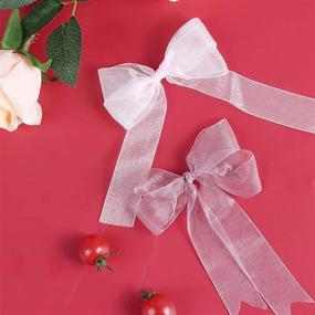 img 1 attached to 6 Rolls Sheer Chiffon Ribbon Organza Satin Ribbon 1.5 Inch × 300 Yards – Transparent Gift Wrapping Ribbons for Wedding, Christmas Party, Wreath Decor & More