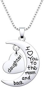 img 4 attached to 🎁 HOFOYA Daughter Necklace: Heartfelt Jewelry Gift from Mom and Dad, Perfect for Birthday or Christmas