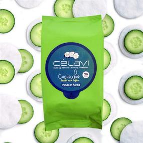img 3 attached to Celavi Makeup Removing Wipes 30 Count (3 Packs) - Apricot, Vitamin, and Cucumber Infused