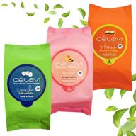 celavi makeup removing wipes 30 count (3 packs) - apricot, vitamin, and cucumber infused logo