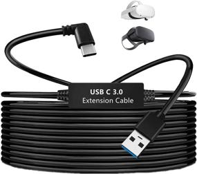 img 4 attached to 🔌 16-футовый Зарядный USB-кабель USB Type C для связи Oculus Quest 2, с быстрой зарядкой на 100 Вт и передачей данных на 5 ГБ/с для игрового ПК и всех устройств USB-C - совместим с Oculus Quest 2, Quest 1.