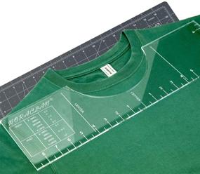 img 3 attached to Revolutionary T-Shirt Rulers Guide: Ultimate HTV Alignment Tool 👕 with Built-in Size Chart for Perfect Vinyl and Sublimation Designs Application