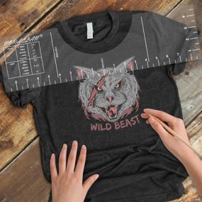 img 4 attached to Revolutionary T-Shirt Rulers Guide: Ultimate HTV Alignment Tool 👕 with Built-in Size Chart for Perfect Vinyl and Sublimation Designs Application