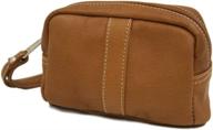 travel in style: piel leather cosmetic case black - must-have travel accessories logo