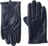 ike behar lambswool leather touchscreen men's accessories in gloves & mittens logo