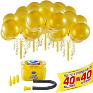 🎈 bunch o balloons self-sealing party balloons with portable electric air pump - 40 self-sealing gold latex balloons for celebrations: a zuru balloon bundle логотип