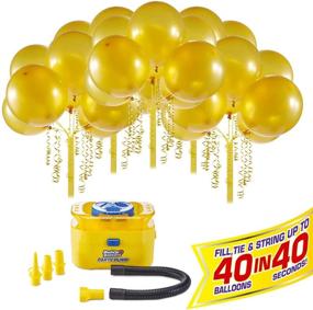 img 4 attached to 🎈 Bunch O Balloons Self-Sealing Party Balloons with Portable Electric Air Pump - 40 Self-Sealing Gold Latex Balloons for Celebrations: A Zuru Balloon Bundle