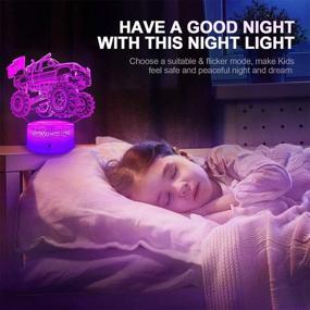 img 1 attached to Optimized Monster Truck Night Lights Gifts: 3D Lamp with USB Cable, 16 Colors Changing, Touch & Remote Control - Ideal Birthday and Christmas Gifts for Boys