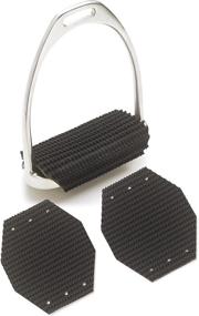 img 1 attached to 🐎 Ultimate Support: Millenium Super Comfort Wrap-around Stirrup Iron Pads, Black, Size 4.75