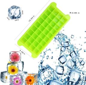 img 3 attached to 🧊 HIOHI Silicone Ice Cube Trays 3 Pack, 108-Cavity Flexible Ice Cube Molds with Covers - Stackable and Easy Release Ice, Perfect for Cocktails, Chocolates (3 Colors: Orange, Blue, Green)