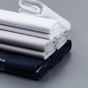 img 1 attached to YEC0206 White Soild Cotton Handkerchiefs Men's Accessories for Handkerchiefs