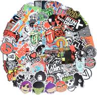 🎸 98 pcs rock and roll music stickers for personalizing laptop, electronic organ, guitar, piano, helmet, skateboard, luggage - vinyl waterproof band stickers, graffiti decals logo