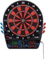 🎯 viper orion electronic dartboard with large scoreboards, dual color lcd cricket displays, voice scoring, red black and silver segments, built-in storage for darts and tips, 43 games, 300 options логотип