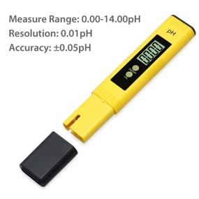 img 1 attached to 🌊 PH Meter Water Quality Tester for Food Brewing Hydroponics Aquarium RO System Pools, 0-14PH Auto Temp Compensation 0.01pH Accuracy, 0-60 Celsius, 3-Pack w/ Calibration Solution - Digital