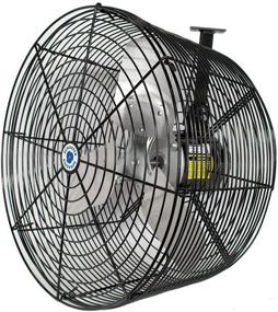 img 4 attached to 🌱 USA Made 20" Deep Guard Greenhouse Circulation Fan by Schaefer VK20-B - Horizontal Airflow, 1/3 HP, 5470CFM, T-Shape Mount Included - Black