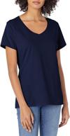 👚 women's perfect-t v-neck t-shirt by hanes logo