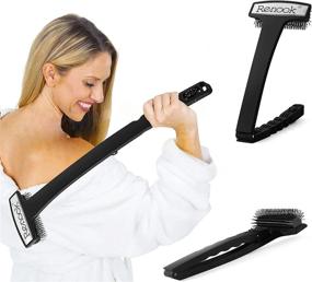 img 4 attached to 🖐️ RENOOK Folding Back Scratcher: Ultimate Exfoliating Body Brush with Oversized Bristles, Massage Rollers, and Labor-Saving Long Handle - Stop Itching and Indulge in Flexible Bliss!