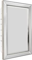 head west 6297 medicine cabinet mirror, 16x26, white/silver logo