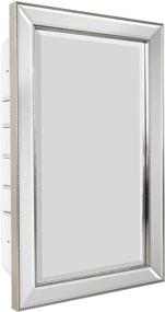 img 4 attached to Head West 6297 Medicine Cabinet Mirror, 16x26, White/Silver