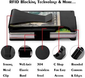 img 1 attached to Sleek Metal Pocket Wallet: Minimalist Design for Organized Essentials