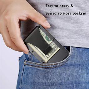 img 3 attached to Sleek Metal Pocket Wallet: Minimalist Design for Organized Essentials