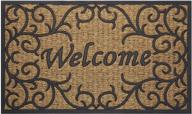 🌿 achim home furnishings vines coco door mat: elegant 18x30" entrance mat logo