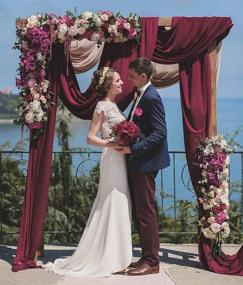 img 3 attached to 🎃 Burgundy Backdrop Curtain Drapes: Stunning 10ft x 10ft Halloween Photography Backdrop for Unforgettable Wedding, Birthday, and Party Events Decoration
