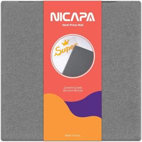 img 4 attached to 🔥 Nicapa 12x12 Inch Heat Press Mat: Perfect Craft Heating Transfer Vinyl HTV Ironing with Cricut Easypress/Easypress 2 - Insulation, Efficiency, and Precision!
