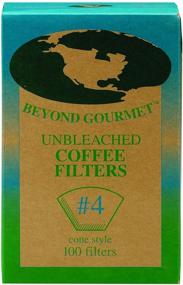 img 4 attached to High-Quality No. 4 Brown Cone Coffee Filters (100 Count) by Beyond Gourmet: Best Brewing Experience!