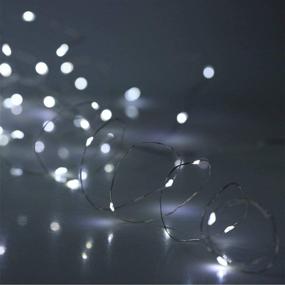 img 3 attached to YIHONG 2 Set Christmas Fairy Lights: Remote Control Timer Twinkle String Lights for Garden Party Indoor Decor-White