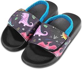 img 2 attached to Adorable Toddler Boys' Summer Sandals: Stylish and Comfortable Slides for Little Feet!